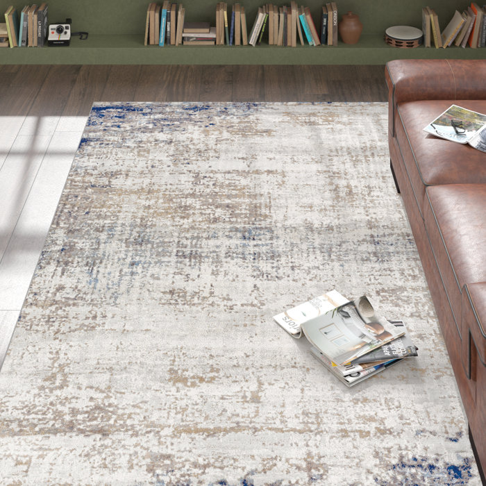 Trent Austin Design® Jemison Abstract Blue/Ivory Area Rug & Reviews